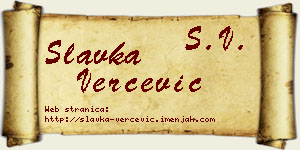 Slavka Verčević vizit kartica